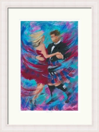 Lady In Red Ceilidh Dancers by Janet McCrorie