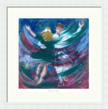 Three by Three Ceilidh Dancers by Janet McCrorie