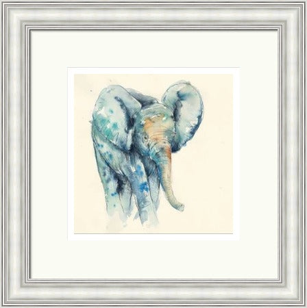 Little Foot Elephant Art Print by Tori Ratcliffe