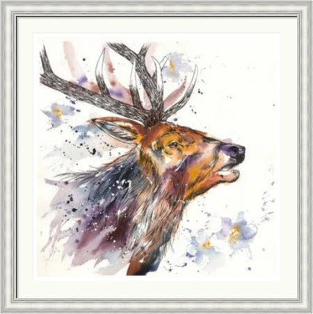 A Whisper of Spring Stag Art Print by Tori Ratcliffe