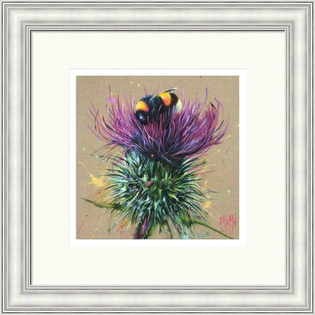 Bob Bee on Thistle Art Print (Limited Edition) by Georgina McMaster