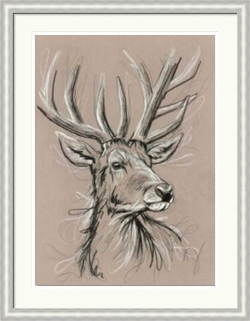 White Hart Stag Art Print by Tori Ratcliffe