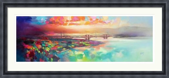 Forth Bridges Flight Path Signed Limited Edition Art Print by Scott Naismith