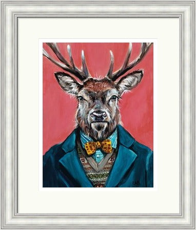 Callum Stag Print by Louise Brown