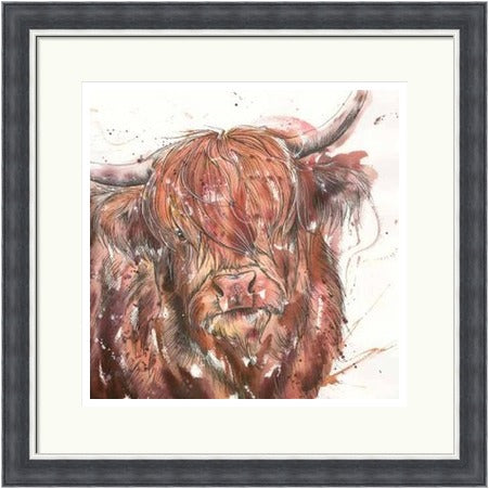 Lady Highland Cow Art Print by Tori Ratcliffe