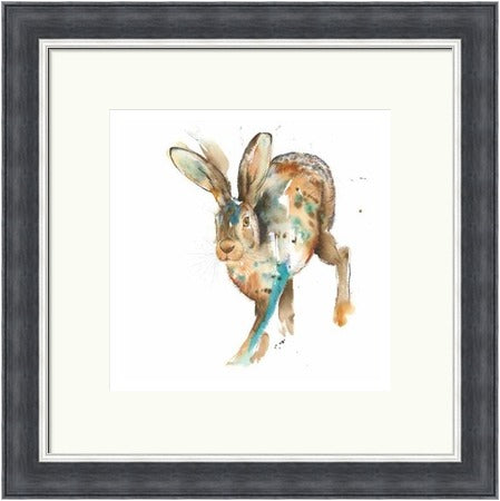 Fleet Foot Hare Stag Art Print by Tori Ratcliffe