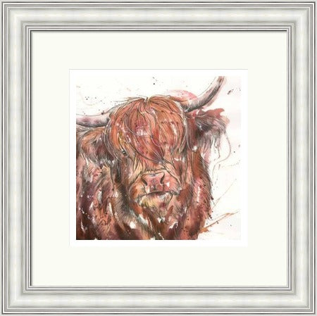 Lady Highland Cow Art Print by Tori Ratcliffe