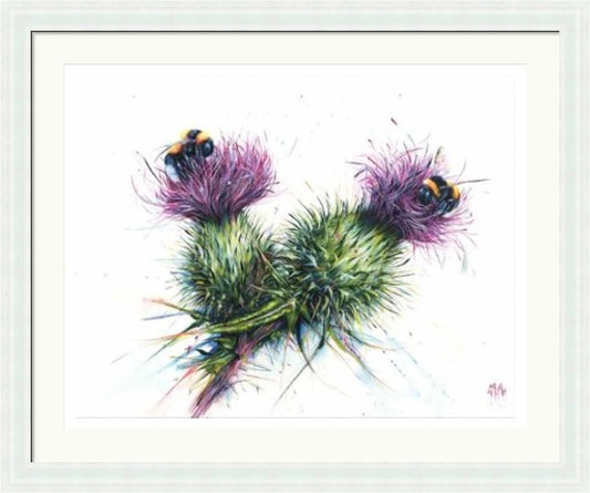 Twin Peaks Bees on Thistles Art Print Limited Edition) by Georgina McMaster