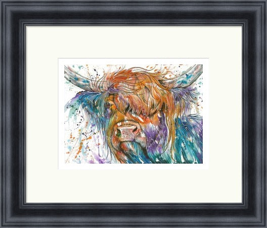 Hermione Highland Cow Art Print by Tori Ratcliffe