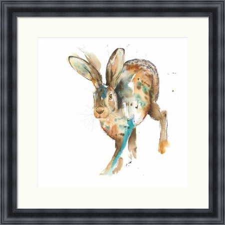 Fleet Foot Hare Stag Art Print by Tori Ratcliffe