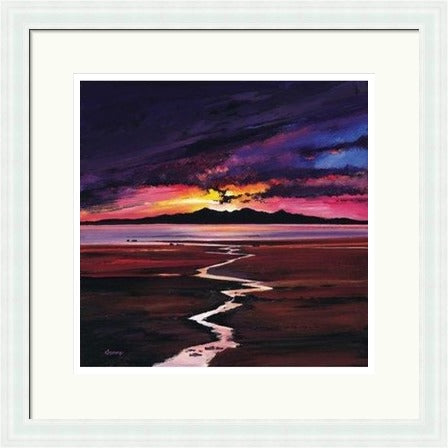 Sunset Over Arran (Signed Limited Edition) by Davy Brown