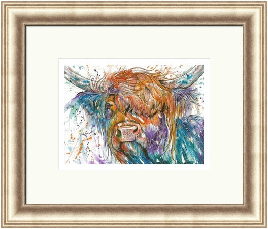 Hermione Highland Cow Art Print by Tori Ratcliffe