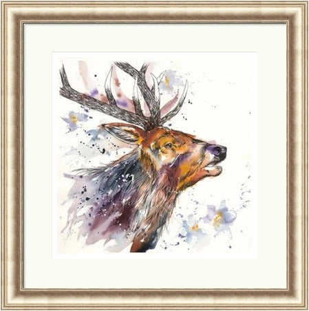 A Whisper of Spring Stag Art Print by Tori Ratcliffe