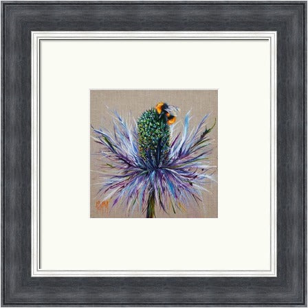 Bejewelled Bee on Thistle Art Print by Georgina McMaster