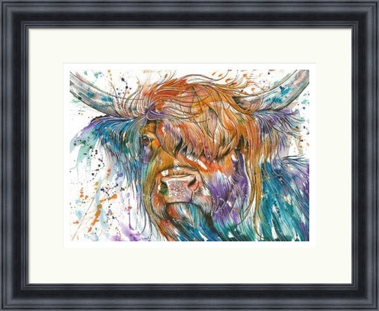 Hermione Highland Cow Art Print by Tori Ratcliffe