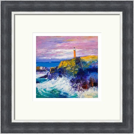 Big Swell, Butt of Lewis Lighthouse by John Lowrie Morrison (Jolomo) Framed Art