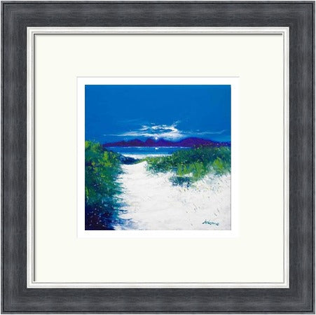 Beach Path, Luskentyre, Isle of Harris by John Lowrie Morrison (Jolomo) Framed Art