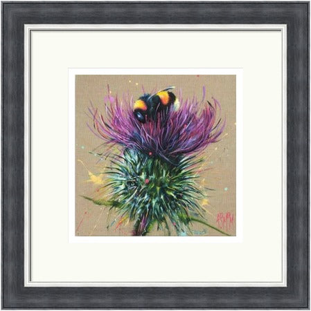 Bob Bee on Thistle Art Print (Limited Edition) by Georgina McMaster