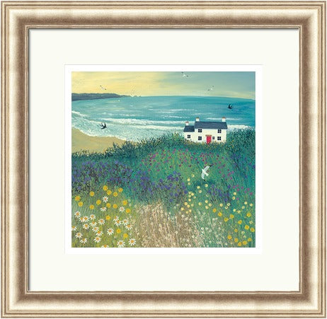 Cottage by Ocean Meadow by Jo Grumdy