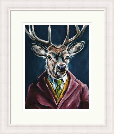 Clyde Stag Print by Louise Brown