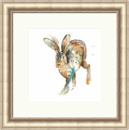 Fleet Foot Hare Stag Art Print by Tori Ratcliffe