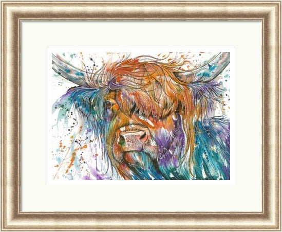 Hermione Highland Cow Art Print by Tori Ratcliffe