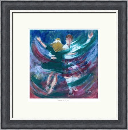 Three by Three Ceilidh Dancers by Janet McCrorie