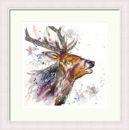 A Whisper of Spring Stag Art Print by Tori Ratcliffe