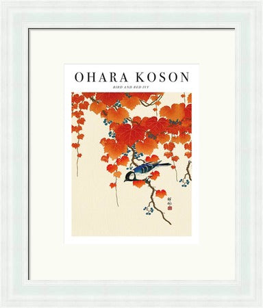 Bird & Red Ivy by Ohara Koson