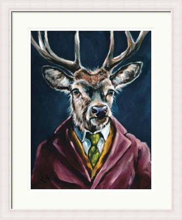 Clyde Stag Print by Louise Brown