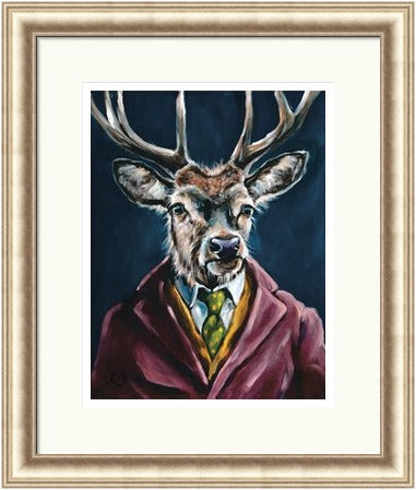 Clyde Stag Print by Louise Brown