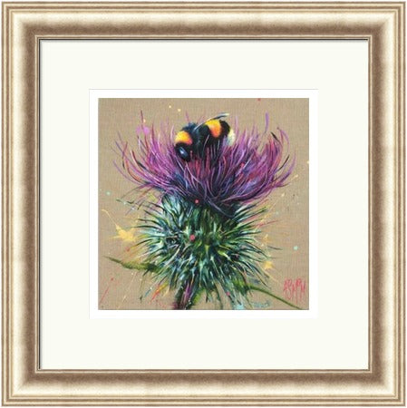 Bob Bee on Thistle Art Print (Limited Edition) by Georgina McMaster