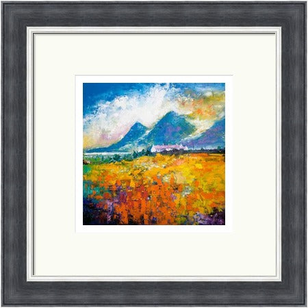 Heatherhouses, Islay looking to the Paps of Jura by John Lowrie Morrison (Jolomo) Framed Art