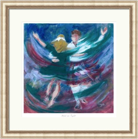 Three by Three Ceilidh Dancers by Janet McCrorie