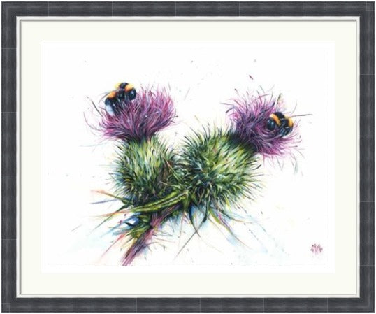 Twin Peaks Bees on Thistles Art Print Limited Edition) by Georgina McMaster