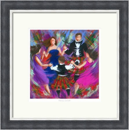 Family Ceilidh Dancers by Janet McCrorie