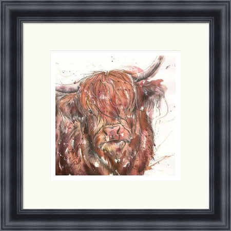 Lady Highland Cow Art Print by Tori Ratcliffe