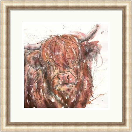 Lady Highland Cow Art Print by Tori Ratcliffe