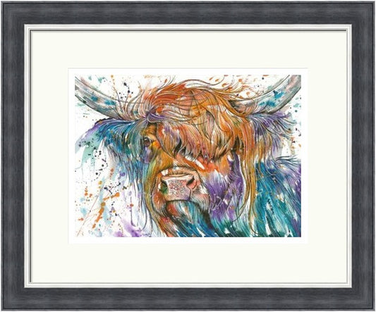 Hermione Highland Cow Art Print by Tori Ratcliffe