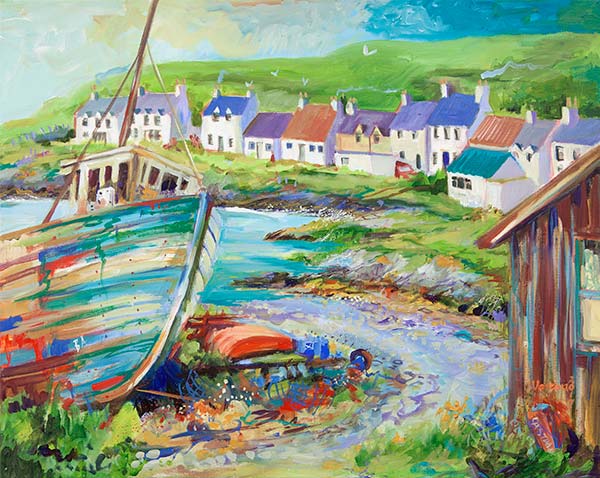 Boatyard, Portnahaven by Ann Vastano