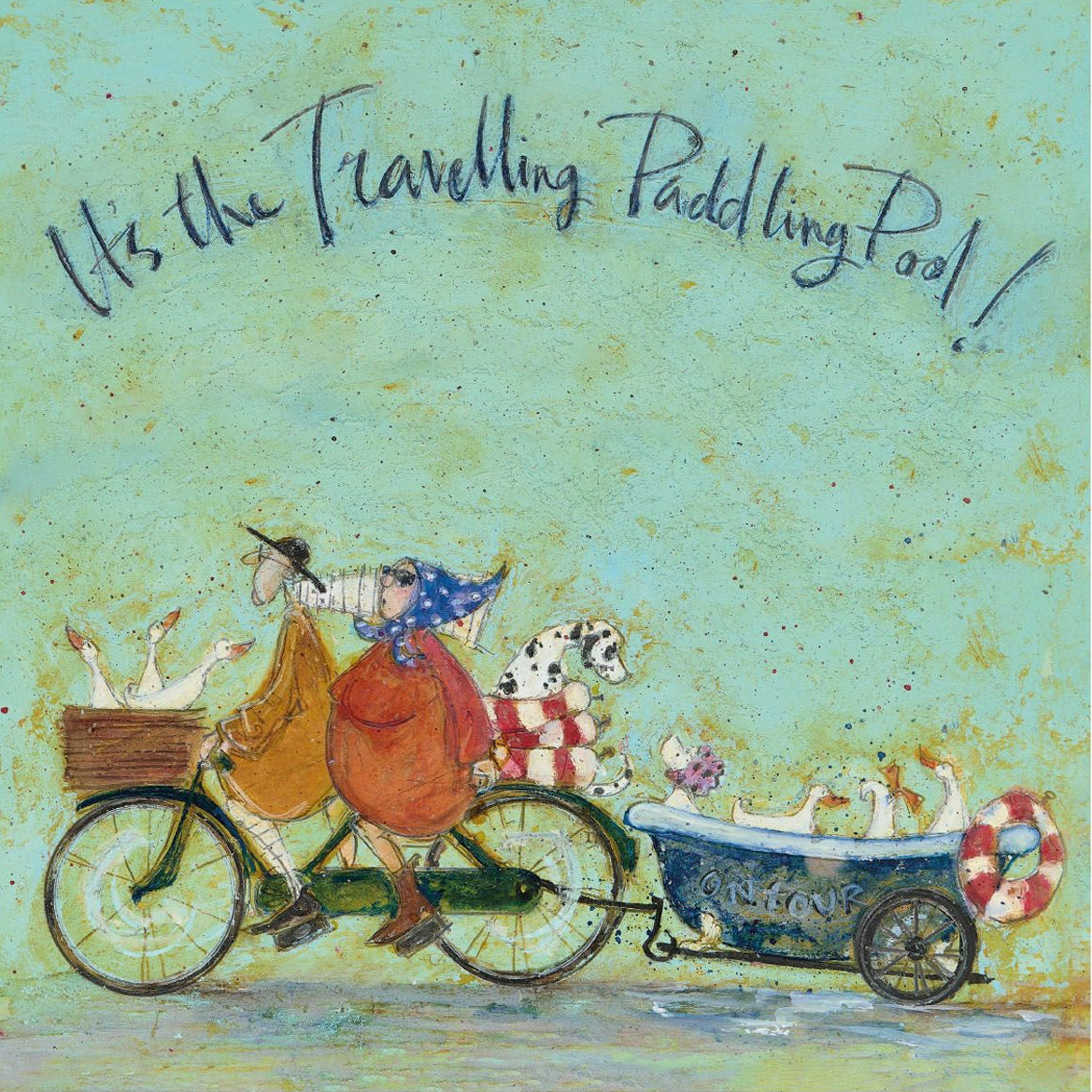 It's The Travelling Paddling Pool by Sam Toft framed sam toft wall art print - alternate product image 2