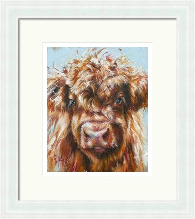 First Snow Highland Cow Art Print (Limited Edition) by Georgina McMaster