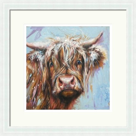 Snow Kissed Highland Cow Art Print (Limited Edition) by Georgina McMaster