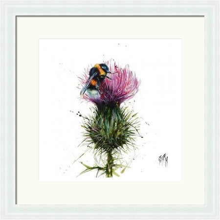 Highland Laddie Bee on Thistle Art Print (Limited Edition) by Georgina McMaster