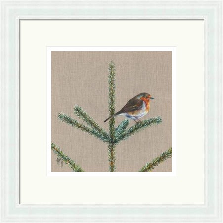 The First Noel Robin on Fir Tree (Limited Edition) by Georgina McMaster
