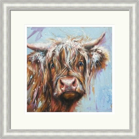 Snow Kissed Highland Cow Art Print (Limited Edition) by Georgina McMaster