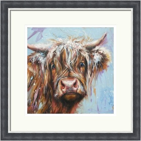 Snow Kissed Highland Cow Art Print (Limited Edition) by Georgina McMaster