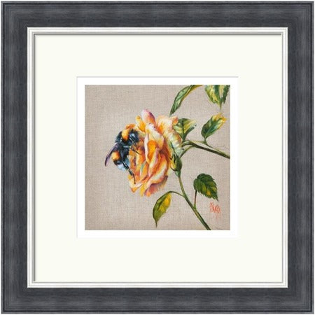 Briar Rose Bee on Rose Art Print (limited edition) by Georgina McMaster
