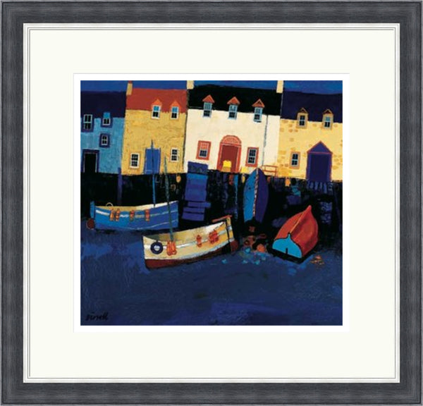 Boats and Tarry wall (Limited Edition) by George Birrell