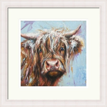 Snow Kissed Highland Cow Art Print (Limited Edition) by Georgina McMaster